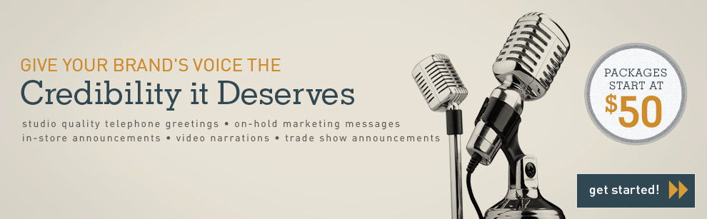 studio quality telephone greeting